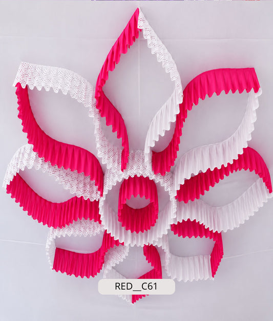 3D Lotus Mandala with Net-Lace Accents (RED__C61)