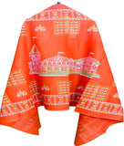 Jai Shree Ram Ayodhya Temple Printed Devotional Dupatta (RED__D08)