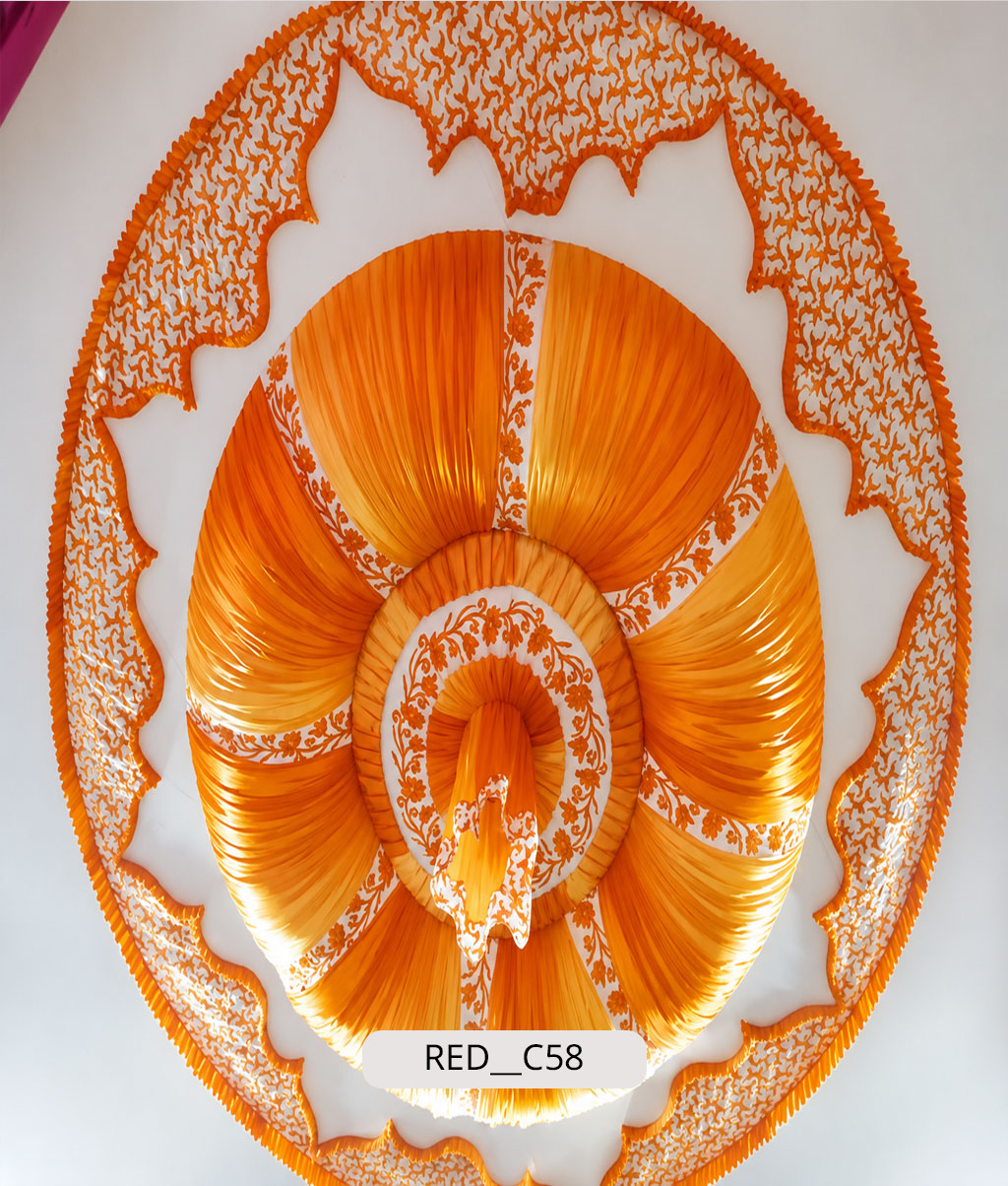 Concentric Floral Halo & Sunburst Layout (RED__C58)
