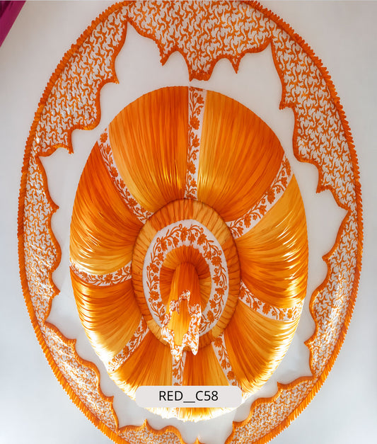 Concentric Floral Halo & Sunburst Layout (RED__C58)