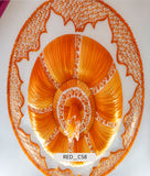 Concentric Floral Halo & Sunburst Layout (RED__C58)