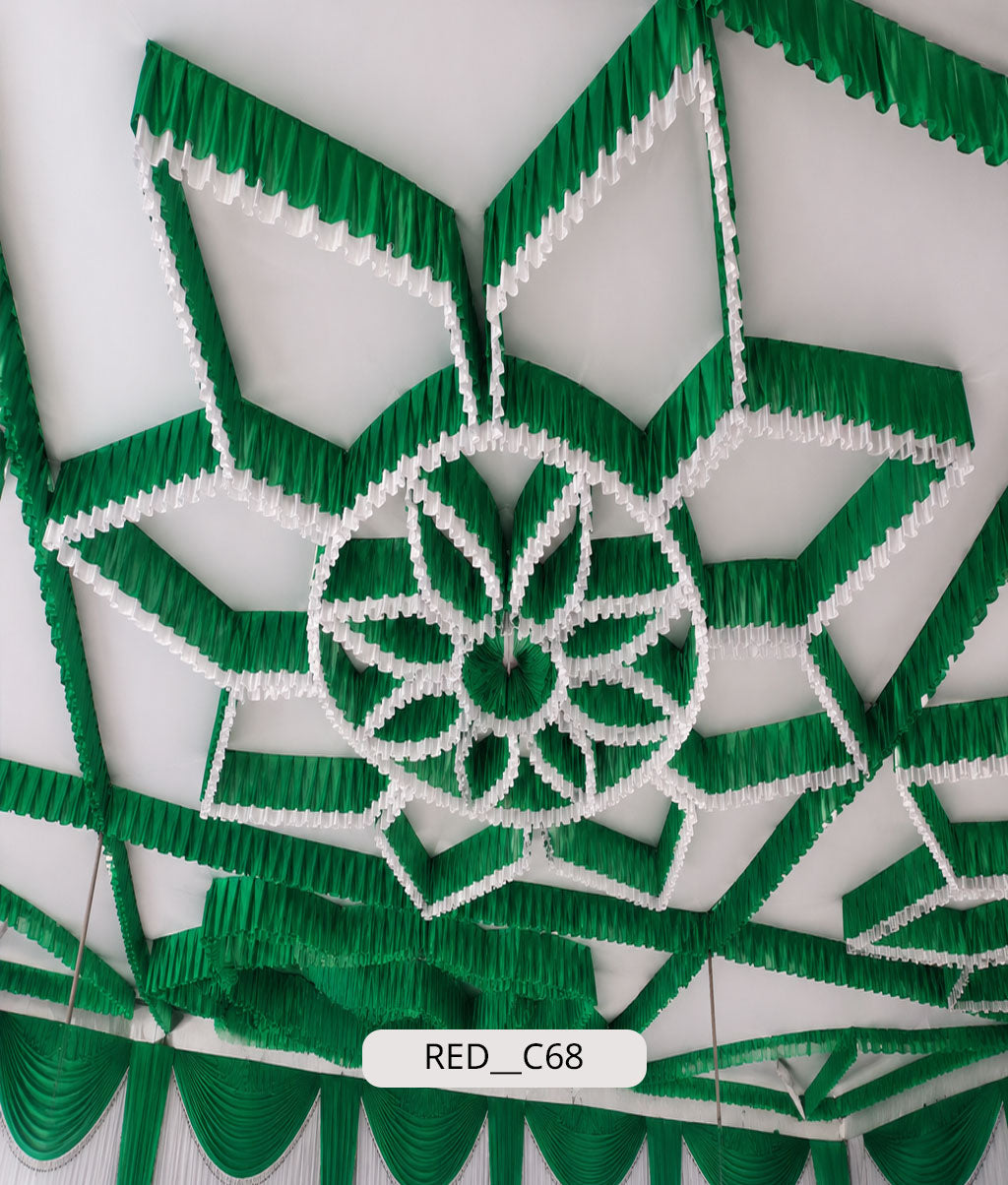 Emerald Geometric Star Mandala (RED__C68)
