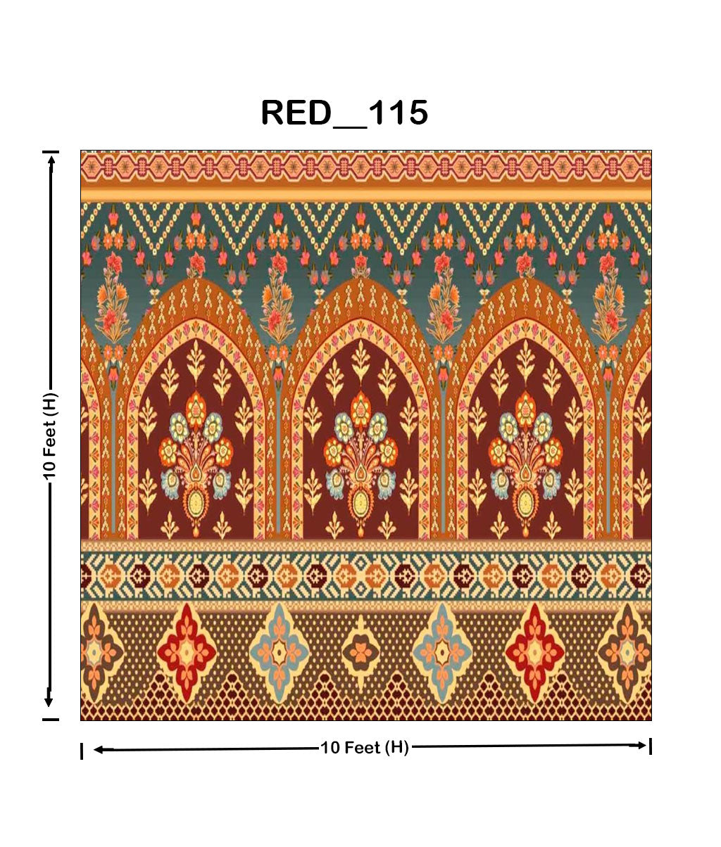 Imperial Floral Archway Rug (RED_115)
