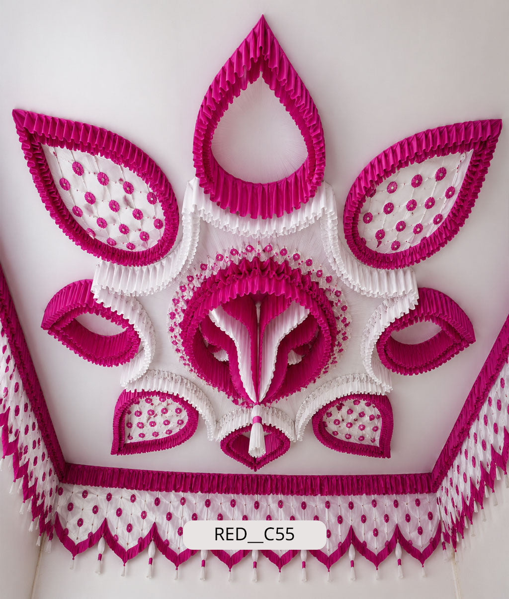 Imperial Lotus Mandala with Tassel Drop (RED__C55)