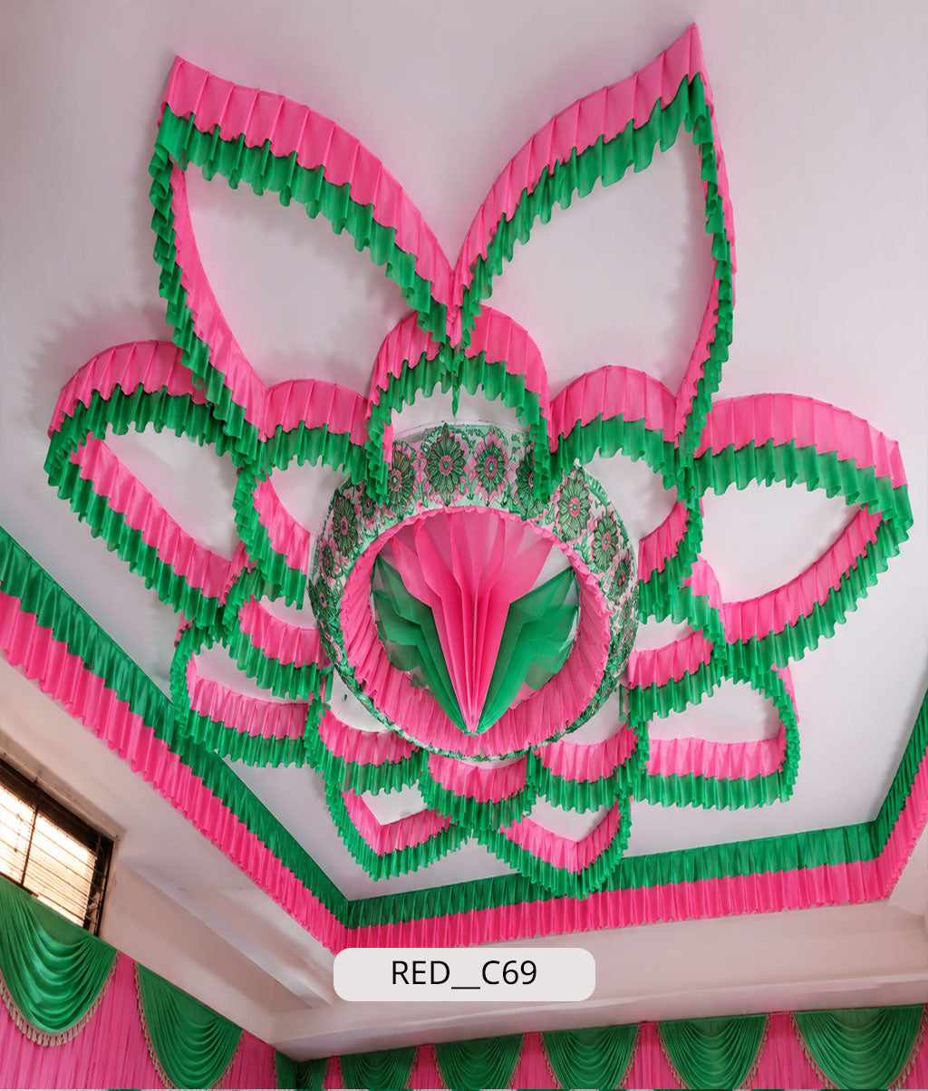 Imperial Pink & Green Lotus Mandala (RED__C69)