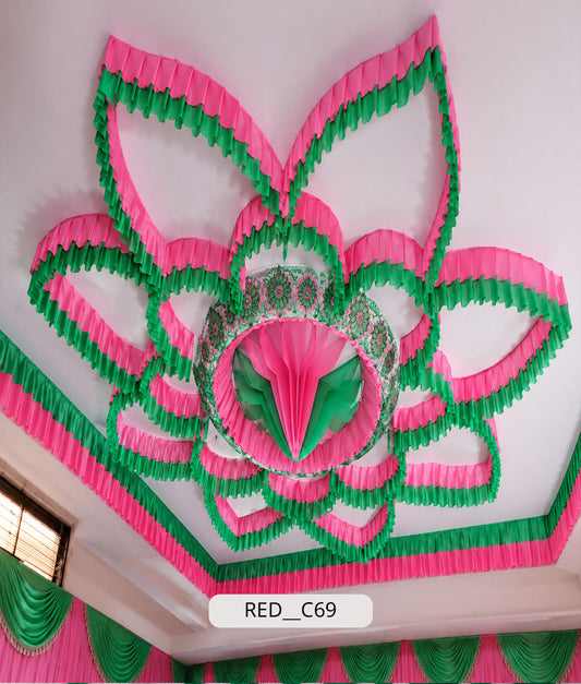 Imperial Pink & Green Lotus Mandala (RED__C69)