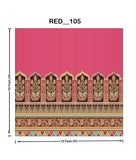 Pink Heritage Mughal Border Backdrop (RED_105)