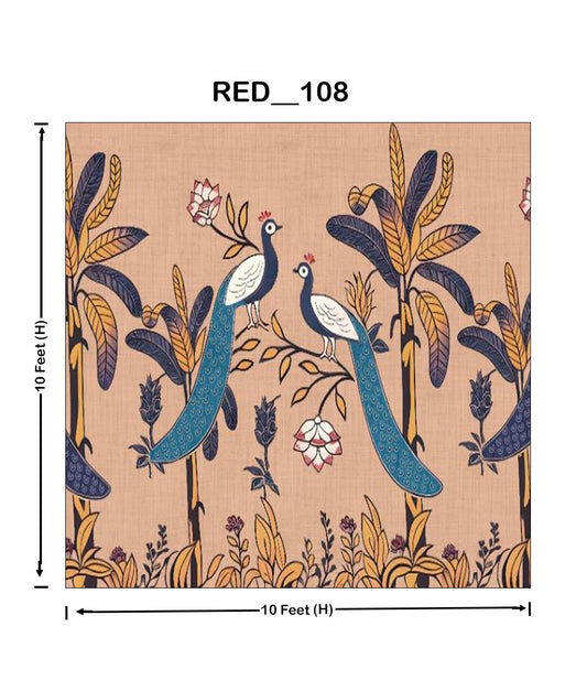 Pink Heritage Mughal Border (RED_105)