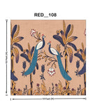 Pink Heritage Mughal Border (RED_105)
