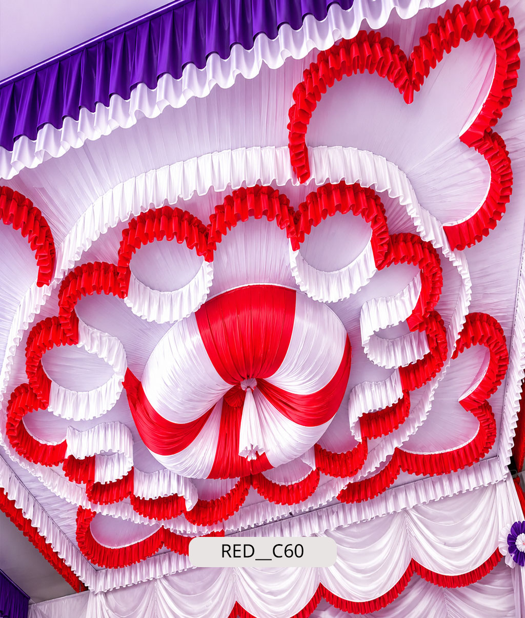 Puff Mandala with Scalloped Cloud Canopy (RED__C60)