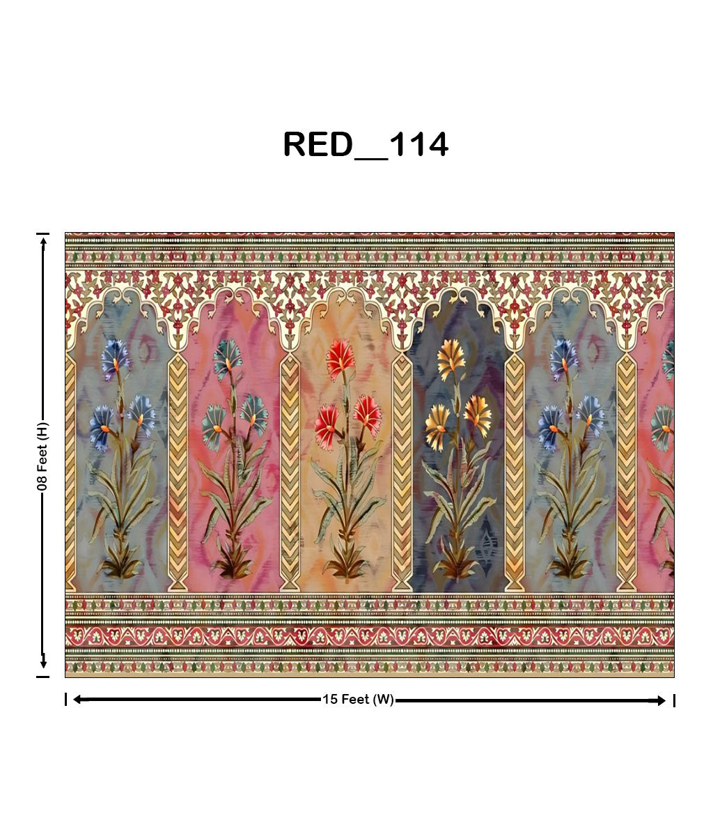 Mughal Jaal / Buta Design (RED_114)