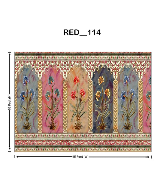 Mughal Jaal / Buta Design (RED_114)