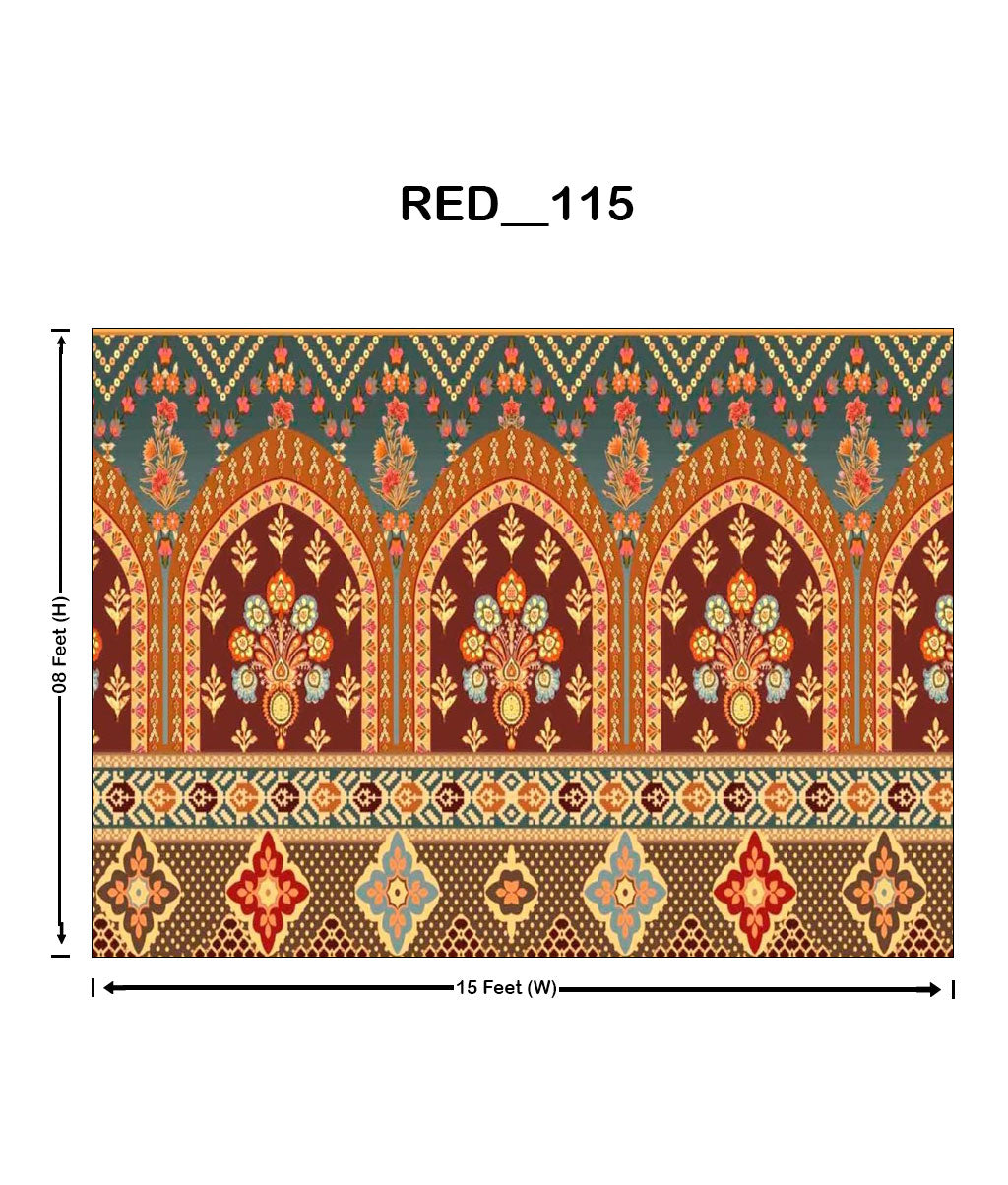 Imperial Floral Archway Rug (RED_115)
