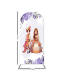 Lavender Floral Wedding Couple Backdrop