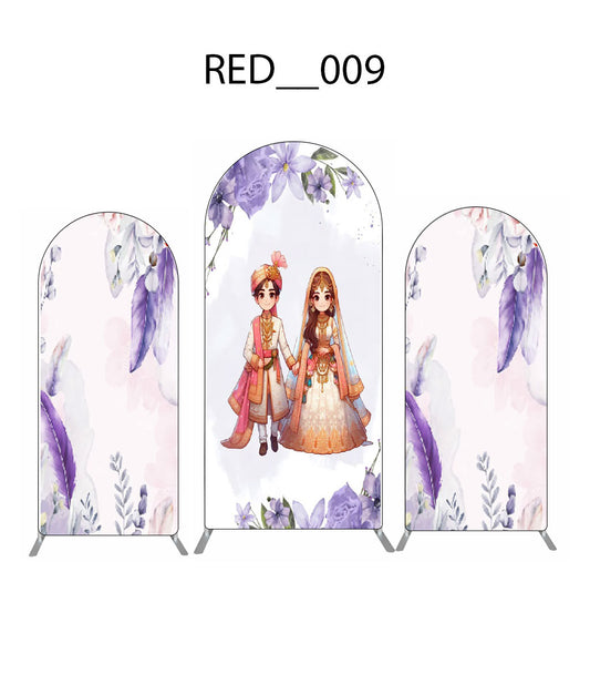 Lavender Floral Wedding Couple Backdrop