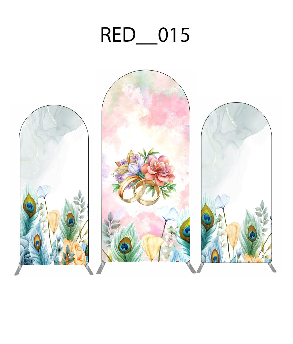 Peacock & Engagement Theme Backdrop Fabric – Royal Event Styling
