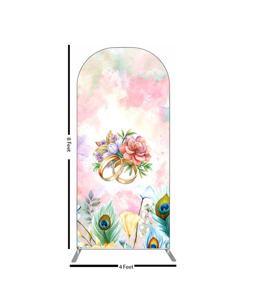 Peacock & Engagement Theme Backdrop Fabric – Royal Event Styling
