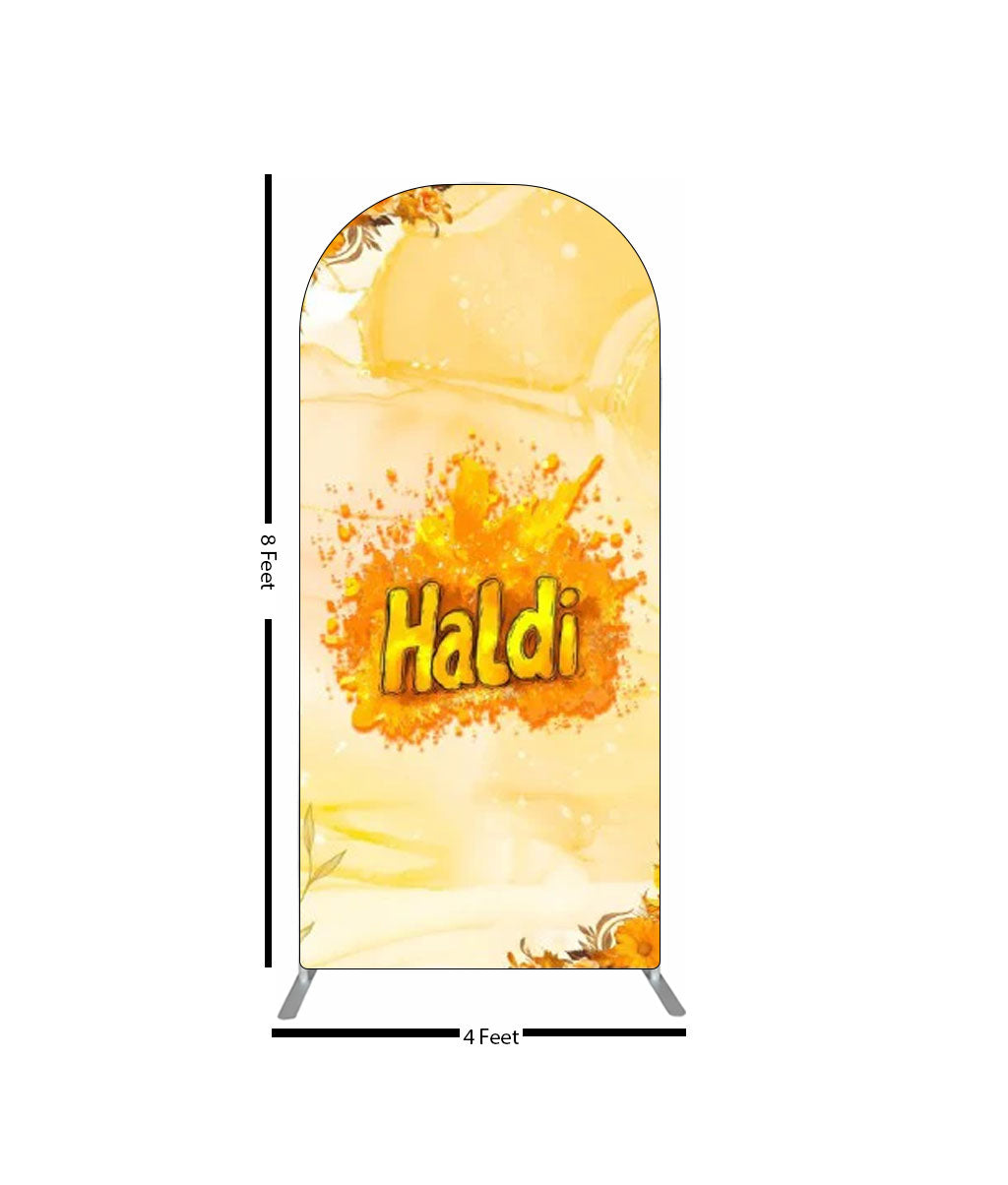 Yellow Floral Haldi Backdrop