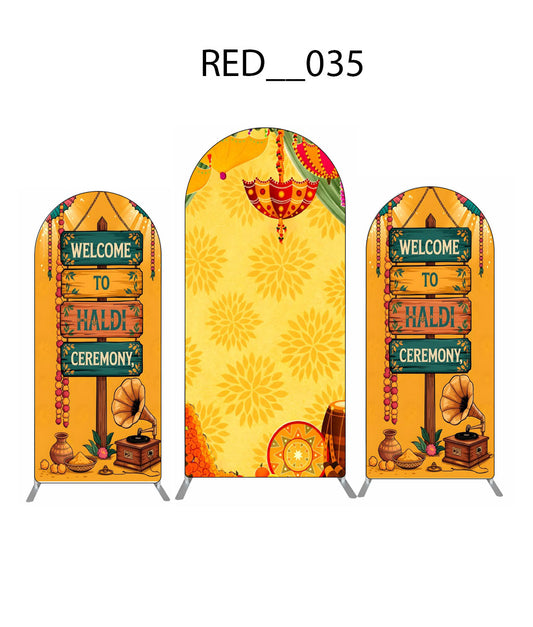 Haldi Welcome Standee Backdrop Set
