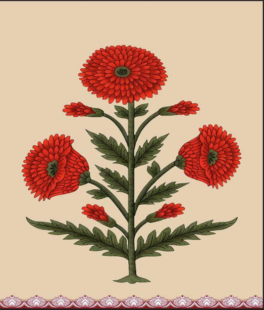 red-floral-wall-hanging
