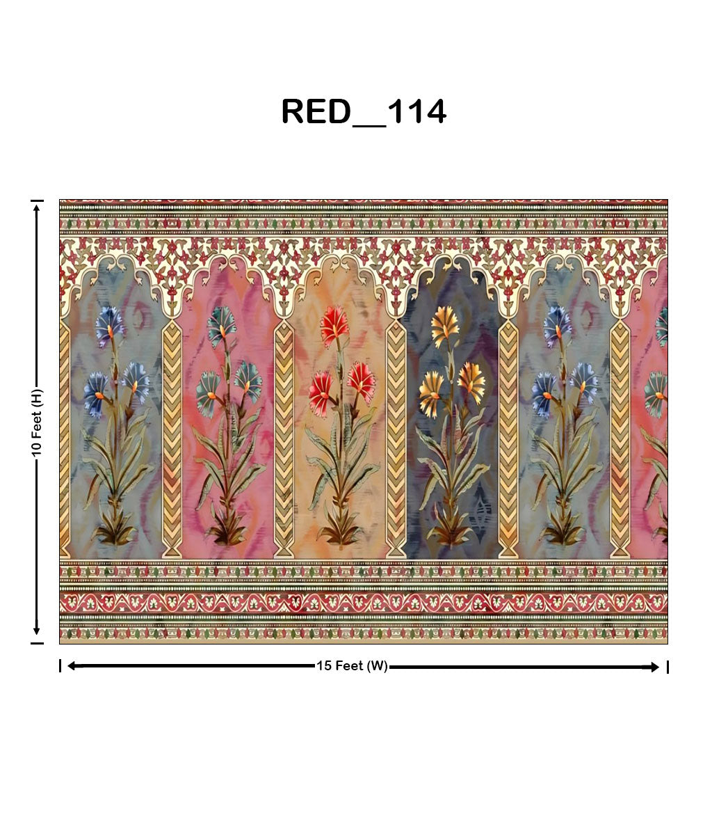 Mughal Jaal / Buta Design (RED_114)