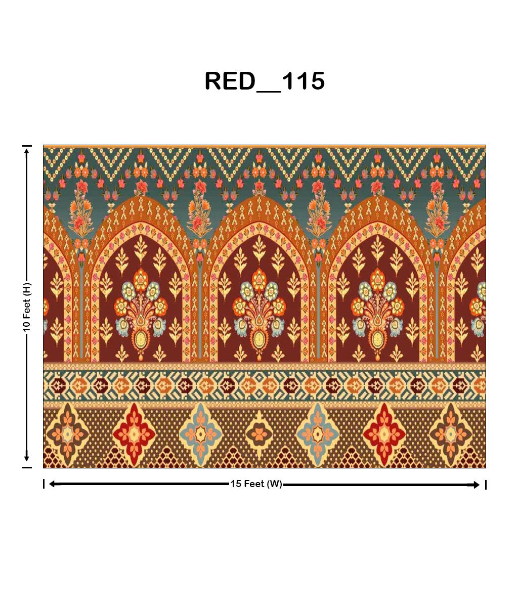 Imperial Floral Archway Rug (RED_115)
