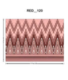 Ziazag Geometric Ethnic Digital Parda (RED_120)
