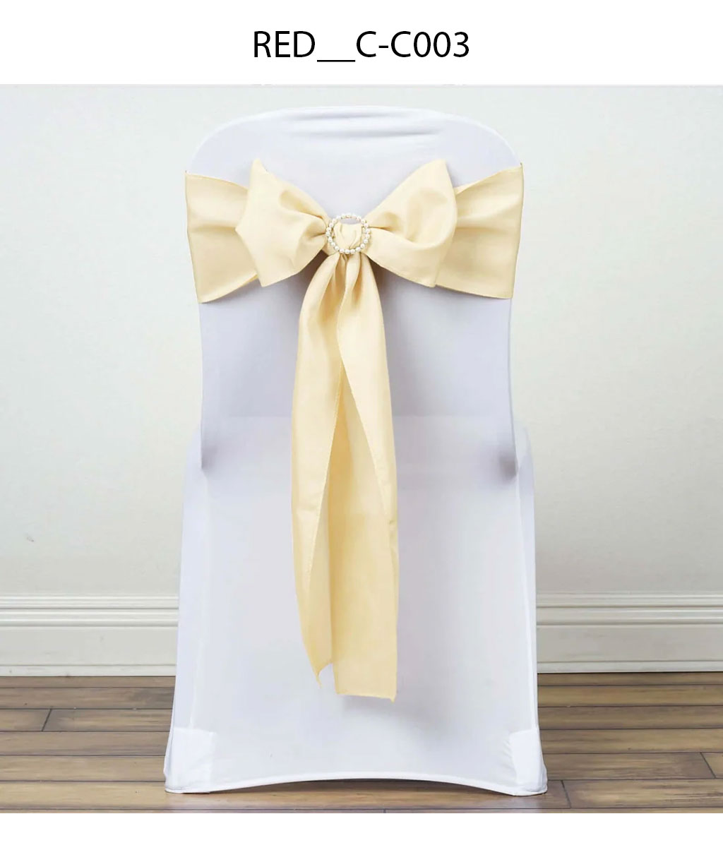 Premium Polyester Chair Sash with Classic Bow