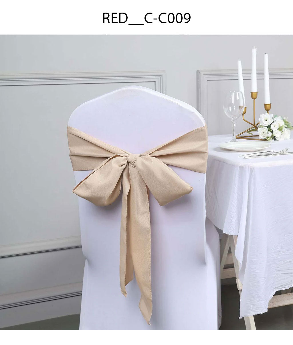 Premium Polyester Chair Sash with Classic Bow