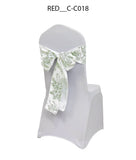 Printed Floral Chair Sash for Wedding & Event Decoration