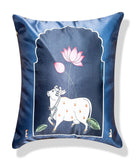 Satin Cow Pichwai Cushion Covers Set of 5 (16x16) (RED__CC015) - Royal events&decors #