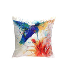 Premium Jute Digital Printed Cushion Pillow Cover, Set of 5 (16x16 Inch, Multi-Birds) - Royal events&decors #
