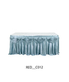 Satin Pleated Table Skirt for Events | Elegant Banquet & Wedding Table Cover