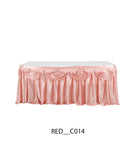 Satin Pleated Table Skirt for Events | Elegant Banquet & Wedding Table Cover