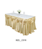 Satin Pleated Table Skirt for Events | Elegant Banquet & Wedding Table Cover