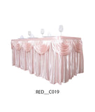 Satin Pleated Table Skirt for Events | Elegant Banquet & Wedding Table Cover