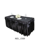 Satin Pleated Table Skirt for Events | Elegant Banquet & Wedding Table Cover