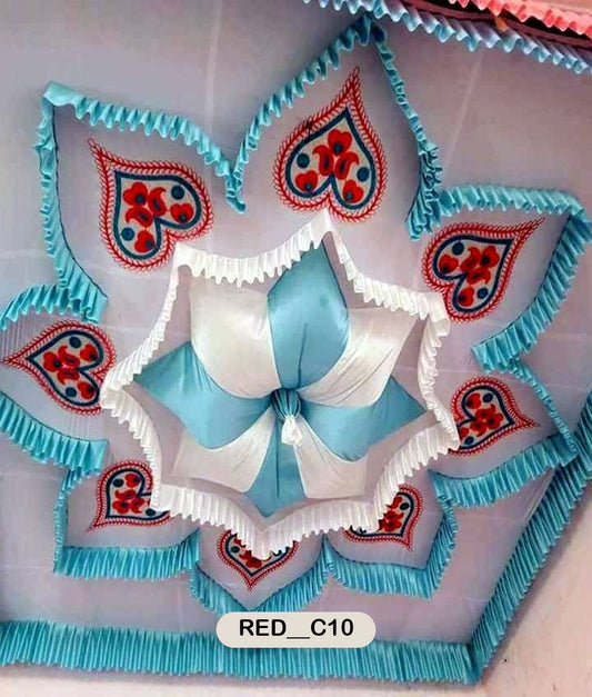 Azure Blossom Fabric Ceiling Decor-RED__C10
