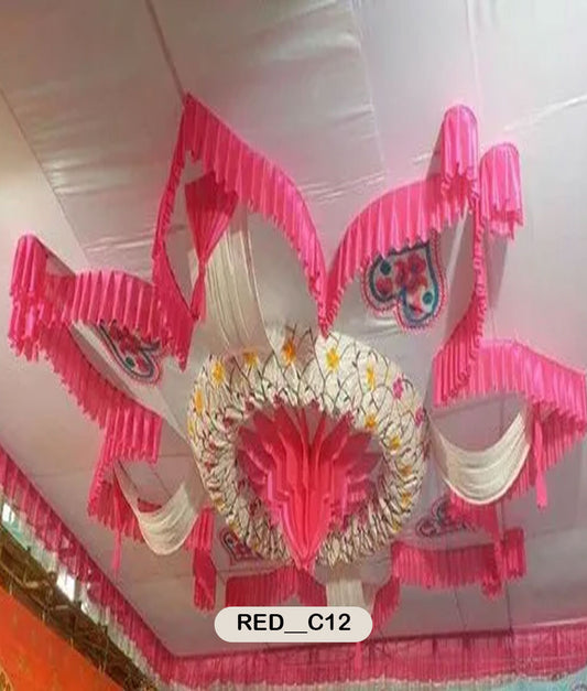 Magenta Majestic Crown Ceiling Decor-RED__C12