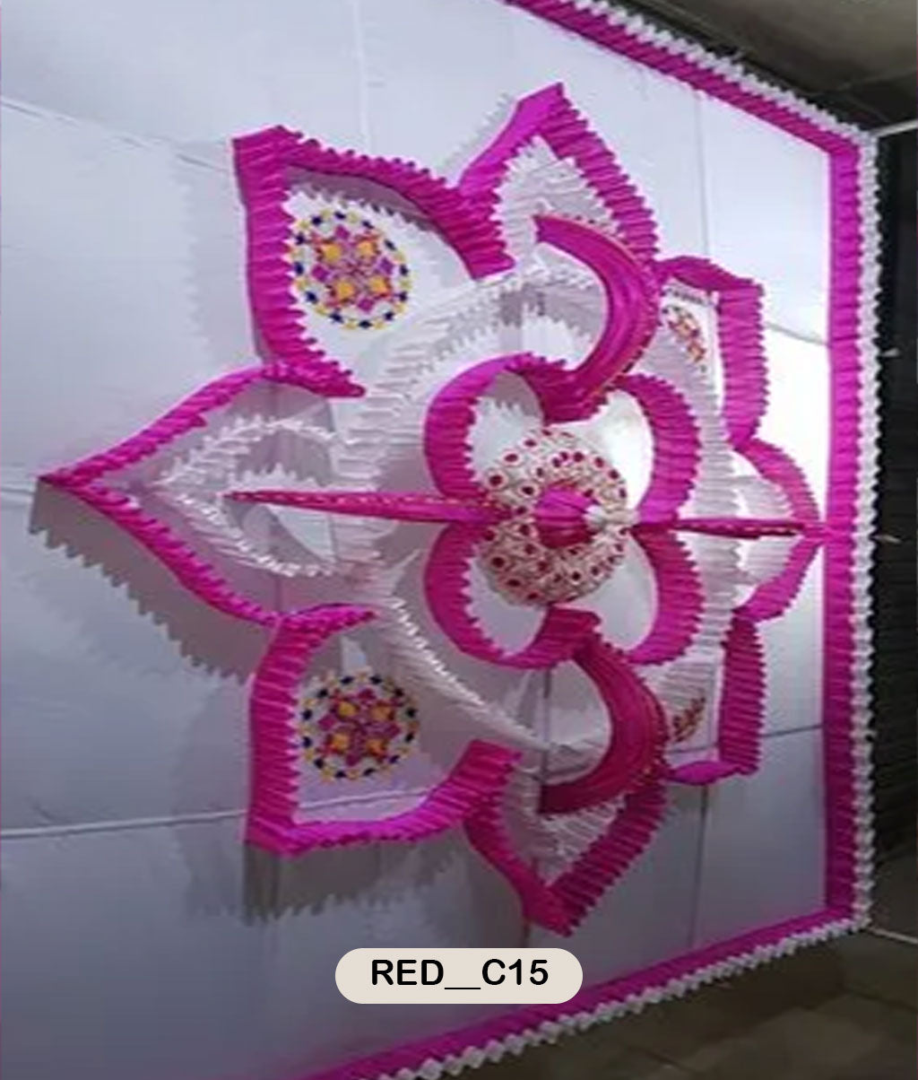 Magenta Crystal Bloom Ceiling Decor-RED__C15