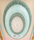 Sky Blue Printed Dome Ceiling Fabric (RED__C19)