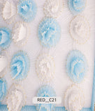 Fabric Rosette Ceiling / Fabric Flower Pattern (RED__C21)