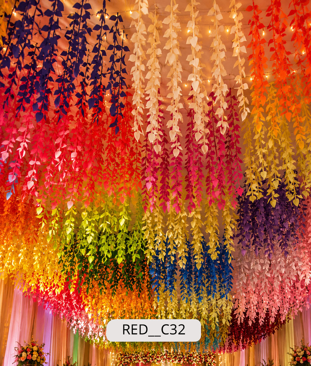 Multi-Color Floral Rain Ceiling (RED__C32)