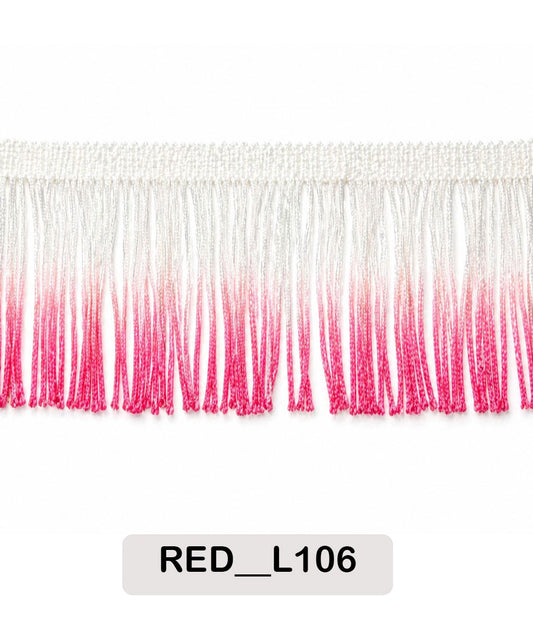 Red Ombre Tassel Fringe Lace Trim (Code: L106)