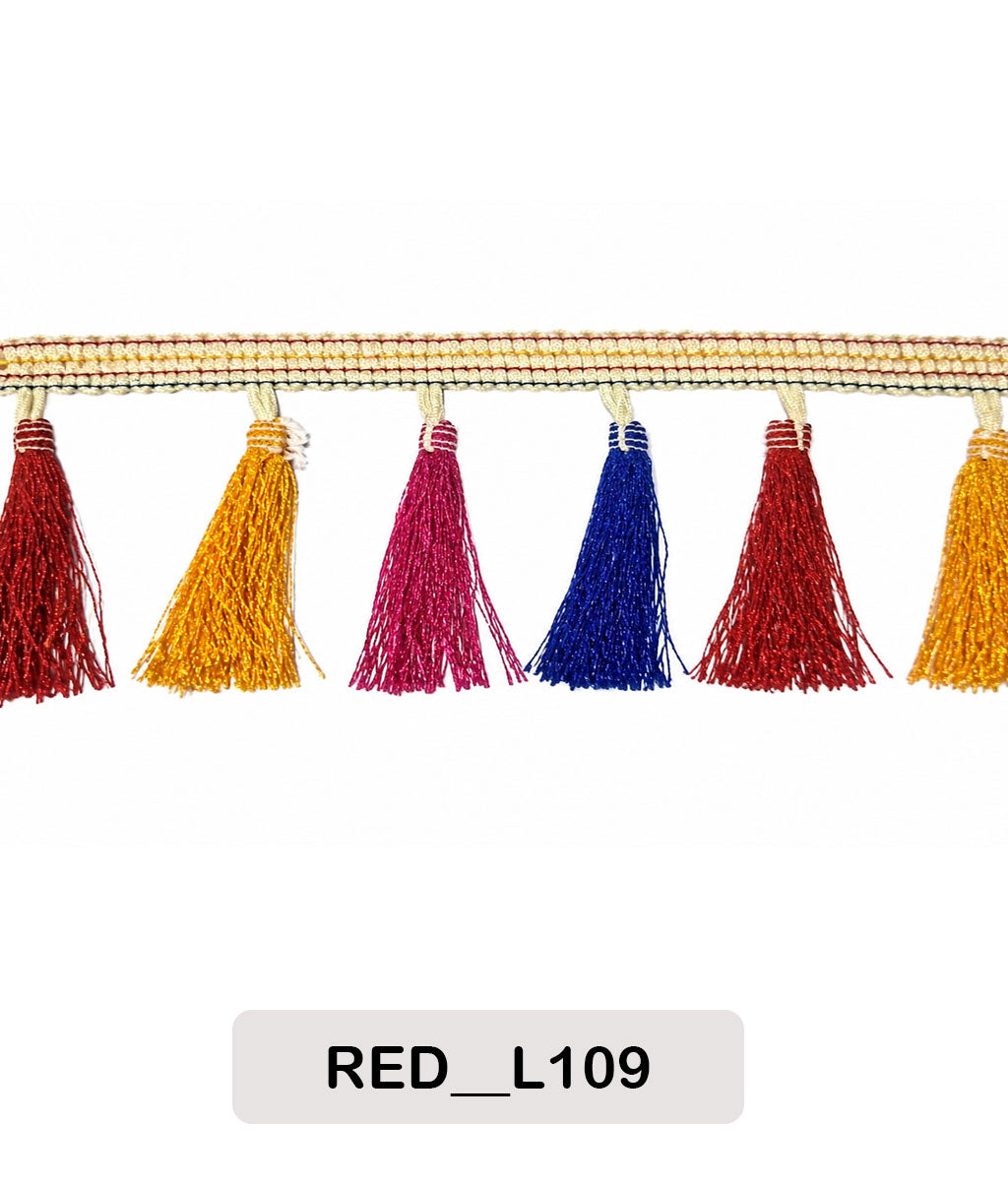 Multicolor Tassel Fringe Lace Trim (Code: L109)