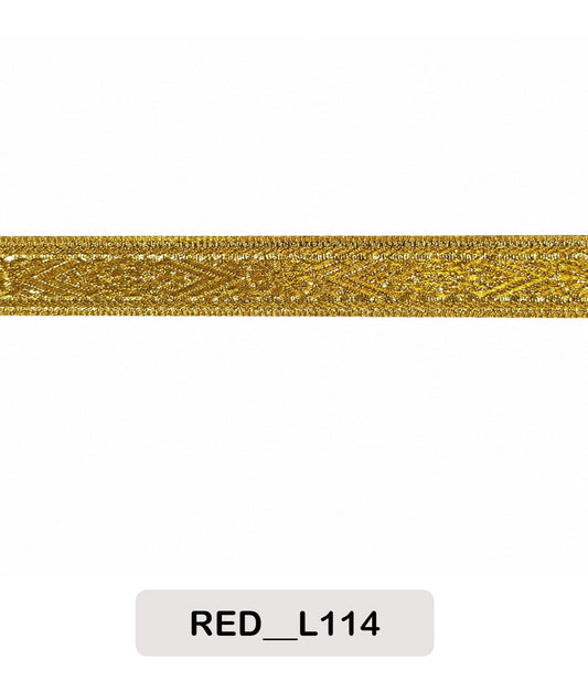 Premium Gold Zari Lace Border (RED__L114)     