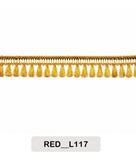 Premium Gold Mini Tassel Lace Trim (RED__L117)