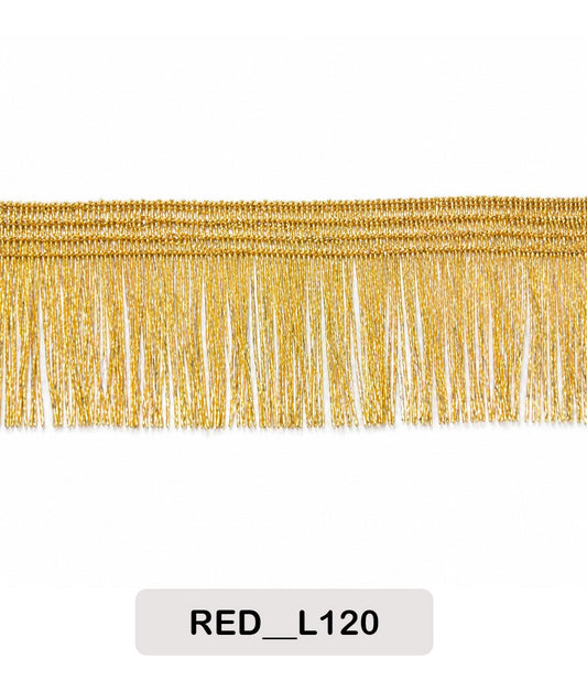 Golden Fine Fringe Tassel Lace Trim (Code: L120)
