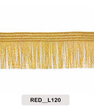 Golden Fine Fringe Tassel Lace Trim (Code: L120)