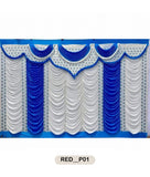 Royal Blue & Silver Scalloped Draping Curtain-RED__P01